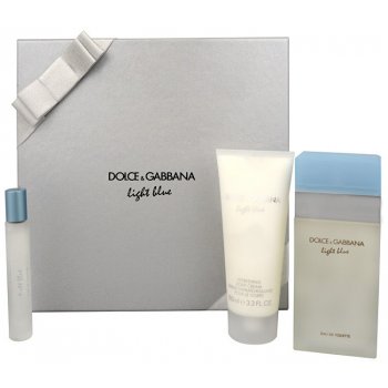 Dolce & Gabbana Light Blue Woman EDT 100 ml + tělové mléko 100 ml + EDT 7,4 ml dárková sada