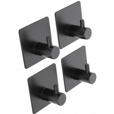 DuraHome Háček samolepící 3M, CUTERVO 50653, černý, 4 ks – Hledejceny.cz