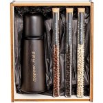 Pepper Field Kampotský Pepř černý sada zkumavek s mlýnkem v dárkové krabičce 8 g & 9 g & 10 g – Zboží Dáma