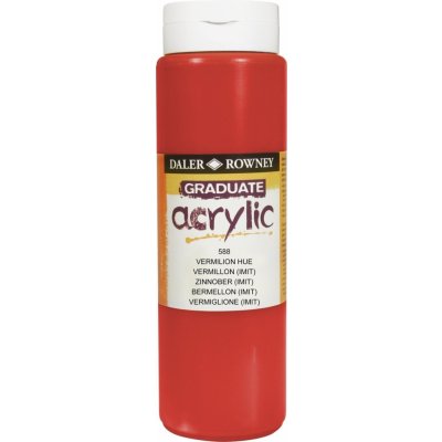 Daler Rowney Graduate akrylová barva vermilion hue 500 ml 1 ks – Hledejceny.cz