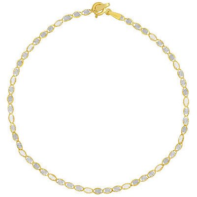 SILVEGO Zlatý náramek Valentino ze žlutého a bílého zlata s broušenými a hladkými očky - 2 mm FNN1539BGYW – Sleviste.cz