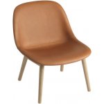 Muuto Fiber wood base cognac leather / oak – Sleviste.cz