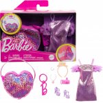 Barbie Mattel malá sada oblečení pro panenky kabelka večerní šaty + doplňky