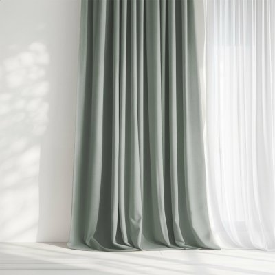 Goldea dekorační závěs marbella - šalvějově zelený 140x135 cm – Hledejceny.cz
