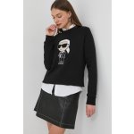 Karl Lagerfeld mikina IKONIK KARL sweatshirt černá – Zboží Mobilmania