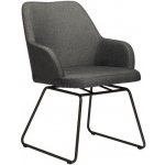 Stern Jídelní křeslo skid Hector VIP, 63x63x89 cm, rám lakovaná nerezová ocel black matt, polstrování venkovní látka barva silk black, rychleschnoucí výplň, houpací mechanismus – Sleviste.cz