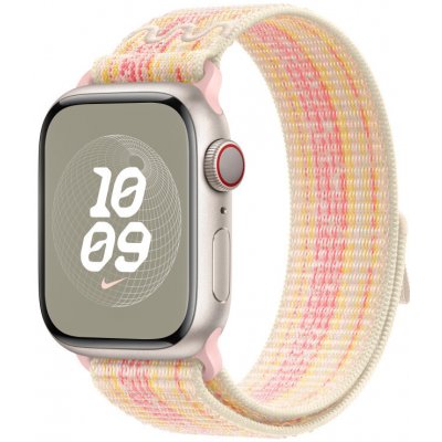 Apple Watch 41mm Nike sportovní provlékací řemínek bílo-růžový MUJW3ZM/A