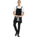 Chaud Devant Kuchářská zástěra s náprsenkou Cross Black Velvet Black – Hledejceny.cz