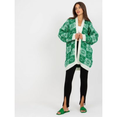 Rue Paris Pletený kabátek zelený – Zboží Mobilmania