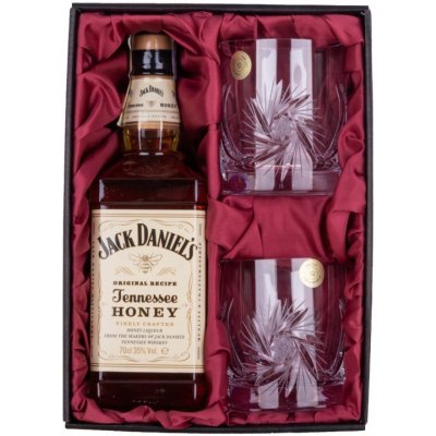 Jack Daniel's Honey Onte Crystal Větrník 0,33 l (dárkové balení 2 sklenice) – Zboží Mobilmania