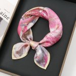 White orchid hedvábný šátek "rozlité barvy" v dárkovém balení – Zboží Dáma