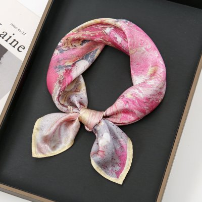 White orchid hedvábný šátek "rozlité barvy" v dárkovém balení – Zboží Dáma