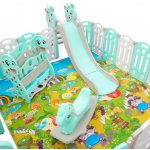 Aga4Kids plastová ohrádka s příslušenstvím 206 x 177 x 64 cm Zelená – Zboží Dáma
