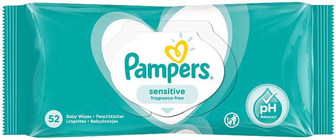 Pampers Sensitive dětské čisticí ubrousky 52 ks od 31 Kč - Heureka.cz