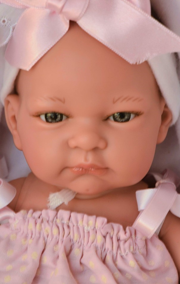 Lamagik Realistické miminko holčička Menší Jenny s mašlemi