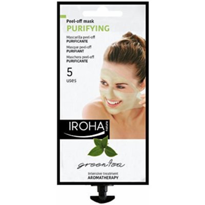 Iroha Purifying Peel-Off Mask Green Tea čistící aromaterapeutická slupovací maska se zeleným čajem 25 g – Zboží Mobilmania