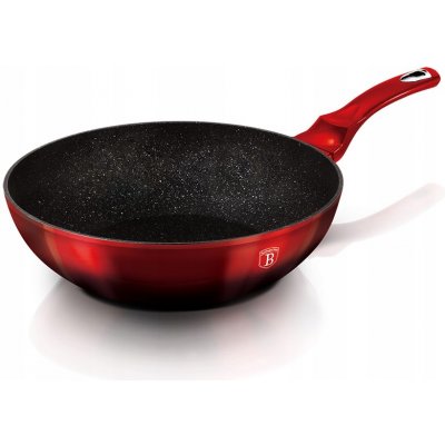 BerlingerHaus Wok s mramorovým povrchem Black Burgundy Metallic Line 28 cm – Zbozi.Blesk.cz