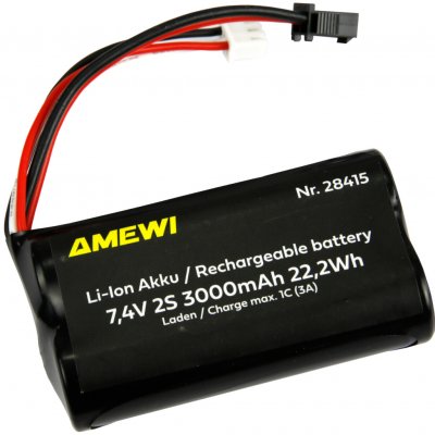 Amewi Trade GmbH Li-Ion baterie 2S 7,4V 3000mAh SM/HBX – Zboží Dáma