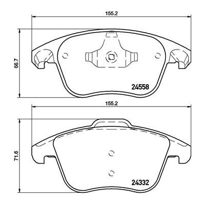 BREMBO Sada brzdových destiček, kotoučová brzda P 61 117