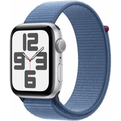 Apple Watch SE (2023) GPS 44mm Silver Aluminum / Sport Loop Winter Blue MREF3QC/A