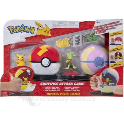 Jazwares Pokémon figurková bitva Surprise Attack Game Pikachu vs. Treecko