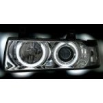 BMW E36 - Přední světla Angel Eyes CCFL - Chromové IV.