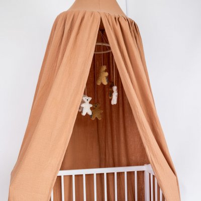 Tulimese Baldachýn mušelínový karamelový – Zboží Dáma