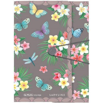 Herlitz Ladylike A4 Desky s gumou 3 klopy Motýlci – Sleviste.cz