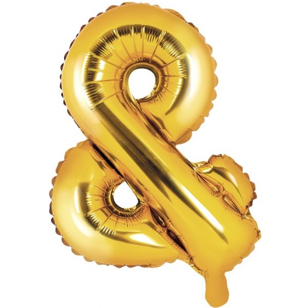 Balónek PartyDeco Foliový balón & 35cm zlatý