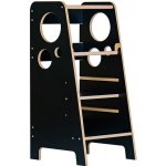 iMex Toys Montessori Dřevěná učící věž Decor černá 79 cm – Zboží Dáma