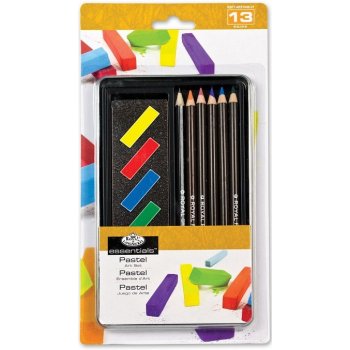 Essentials Sada na kreslení pastely a tužky v plechu 13 dílná