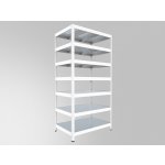 Biedrax Regál 60 x 90 x 240 cm bílý 7 polic – Hledejceny.cz