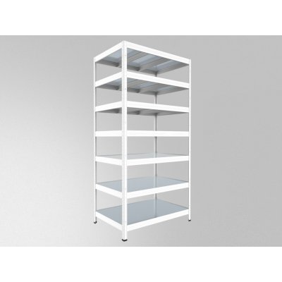 Biedrax Regál 60 x 90 x 240 cm bílý 7 polic – Hledejceny.cz