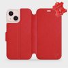 Pouzdro a kryt na mobilní telefon Pouzdro Mobiwear flipové Apple iPhone 13 Mini - Červené - L_RDS Red Leather