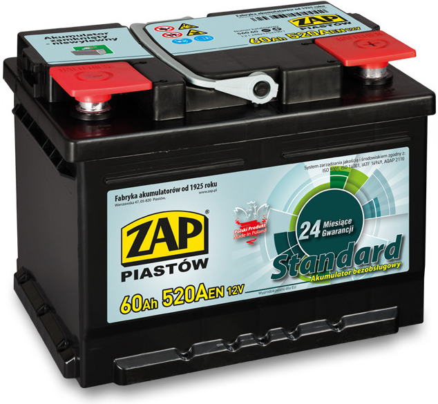 ZAP Standard 12V 60Ah 520A 56060