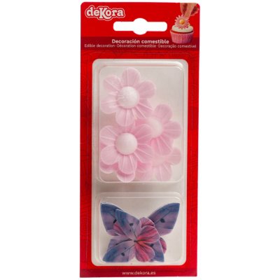 deKora Jedlý papír květ a motýl fialový 9ks – Hledejceny.cz