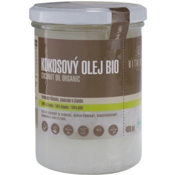 Vitalvibe BIO kokosový olej (100% Bio, 100% Organic, 100% Raw) 400 ml
