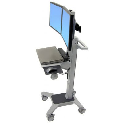 ERGOTRON Neo-Flex Dual WideView WorkSpace, pojízdný multifunkční vozík, uchycení pro dva monitory - 24-194-055