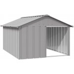 vidaXL Psí bouda šedá 116 5 x 153 x 81 5 cm pozinkovaná ocel 9799.171543 – Sleviste.cz