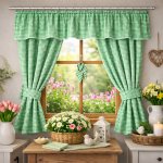 Kanafasový závěsový set 2x 150x150 cm + kanýr 40x300 cm Tm. zelená - 0,5 cm – Hledejceny.cz