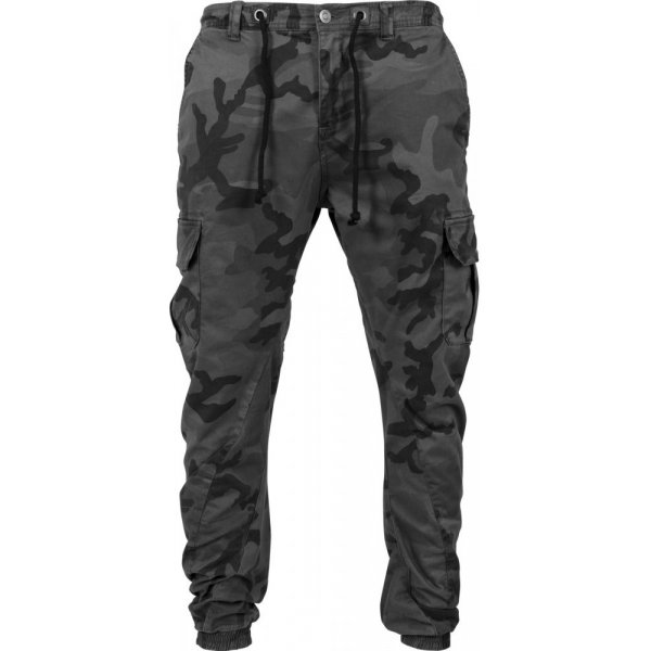 Pánské klasické kalhoty Urban Classics pánské kalhoty Camo Cargo Jogging pants grey camo