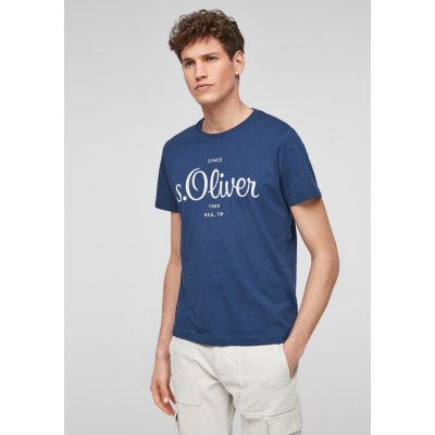 s.Oliver pánské triko s krátkým rukávem a potiskem modré