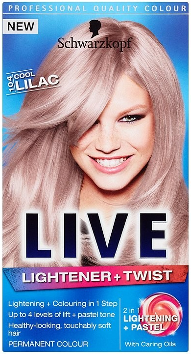 Schwarzkopf Live Lightener & Twist barva na vlasy Cool Lilac 104 50 ml od  150 Kč - Heureka.cz