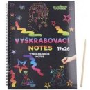 Škrabací Vyškrabovací notes duhový 10 listů