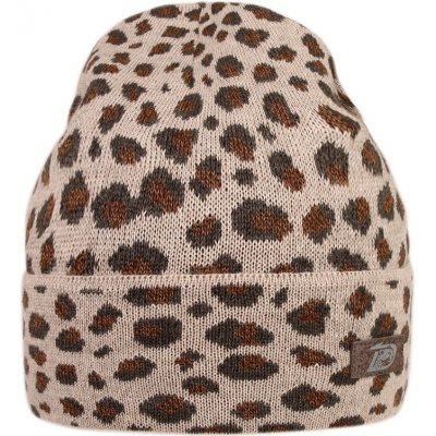Merino pletená čepice Dráče Urban 19 světle hnědá šedá leopard Hnědá – Hledejceny.cz
