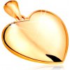 Přívěsky Šperky Eshop Přívěsek ze žlutého zlata oboustranně vypouklé srdce lesklý povrch S1GG188.45