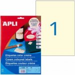 APLI Etikety A4/20 ks, 210x297 - 1 etiketa, krémová – Sleviste.cz