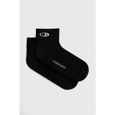 Icebreaker pánské merino ponožky Mens Run+ Ultralight Mini Black/Snow – Zboží Mobilmania