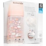 Suavinex sada lahvička + Dudlík Fyz. Klip Memories růžová 270ml – Hledejceny.cz