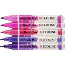 Royal Talens 11509910 Ecoline brushpen set sada štětečkových akvarelových popisovačů violet 5 ks
